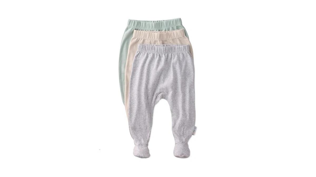 Butterblu Fallon 3-pack Footed Pants 100% Organic Cotton Bottoms For