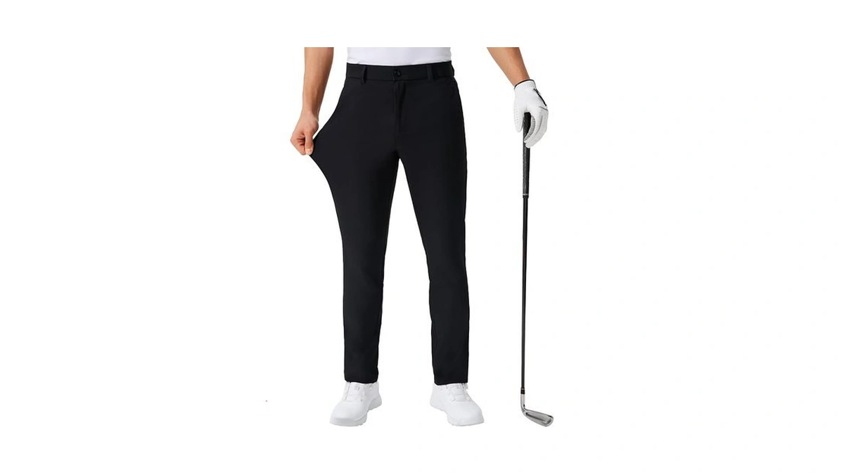 Qpngrp Men's Golf Pants 30"/32"/34" Inseam Lightweight Stretch Work Dress