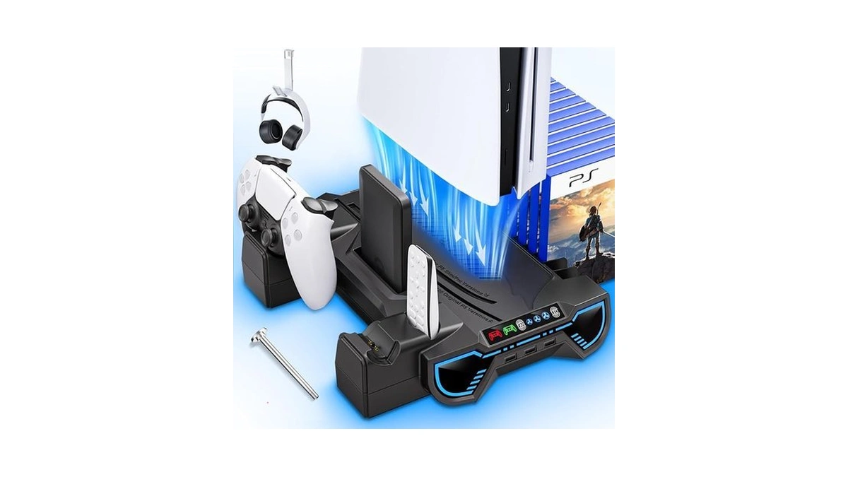 Cooling Station For Ps5/slim/pro - Controller Charging Station With Led