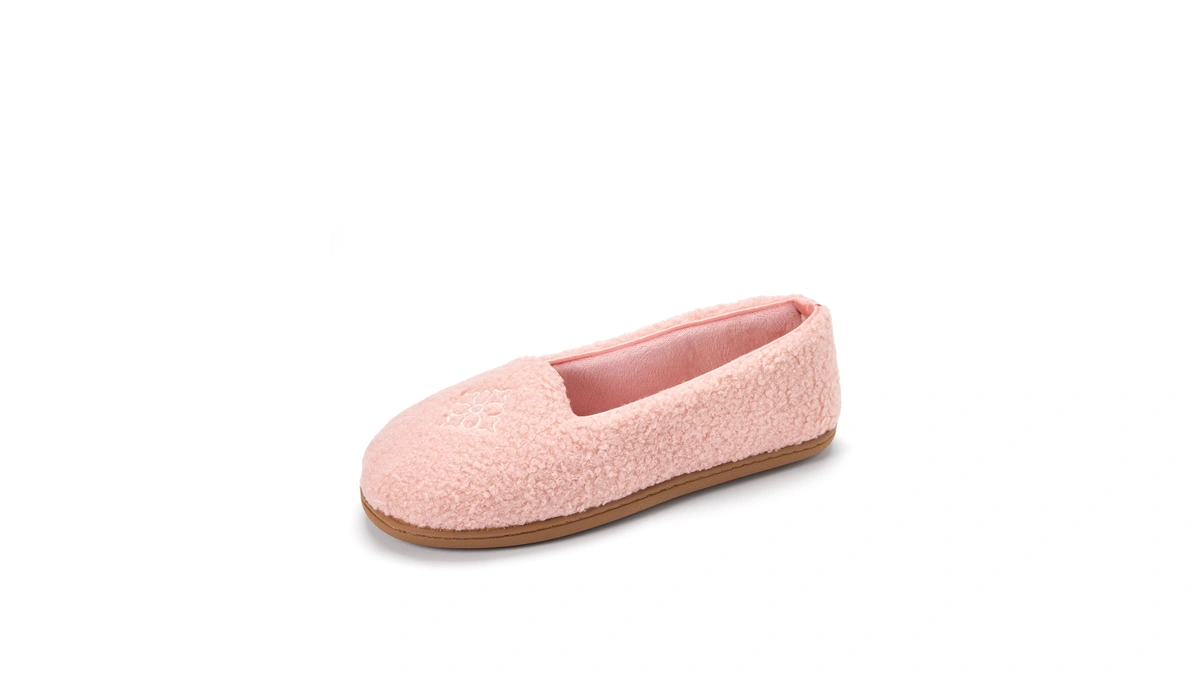 Dearfoams Womens, Rebecca Chenille Closed Back, Pale Mauve, Xl