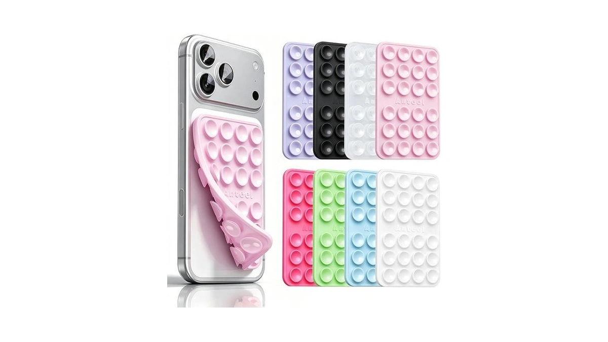 Jiajiutong 8 Pack Double Sided Silicone Suction Cup Phone Case