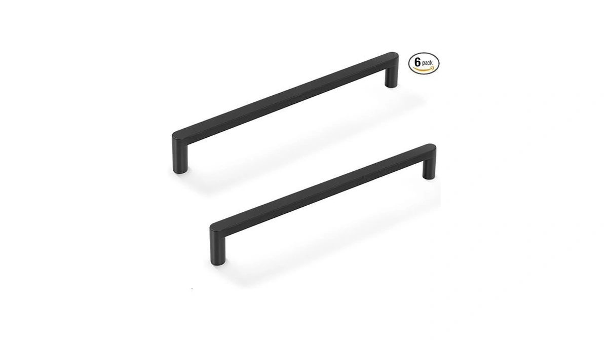 Vicycmc Matte Black Zinc Alloy Solid Cabinet Pulls 6-1/4 Inch(160mm)