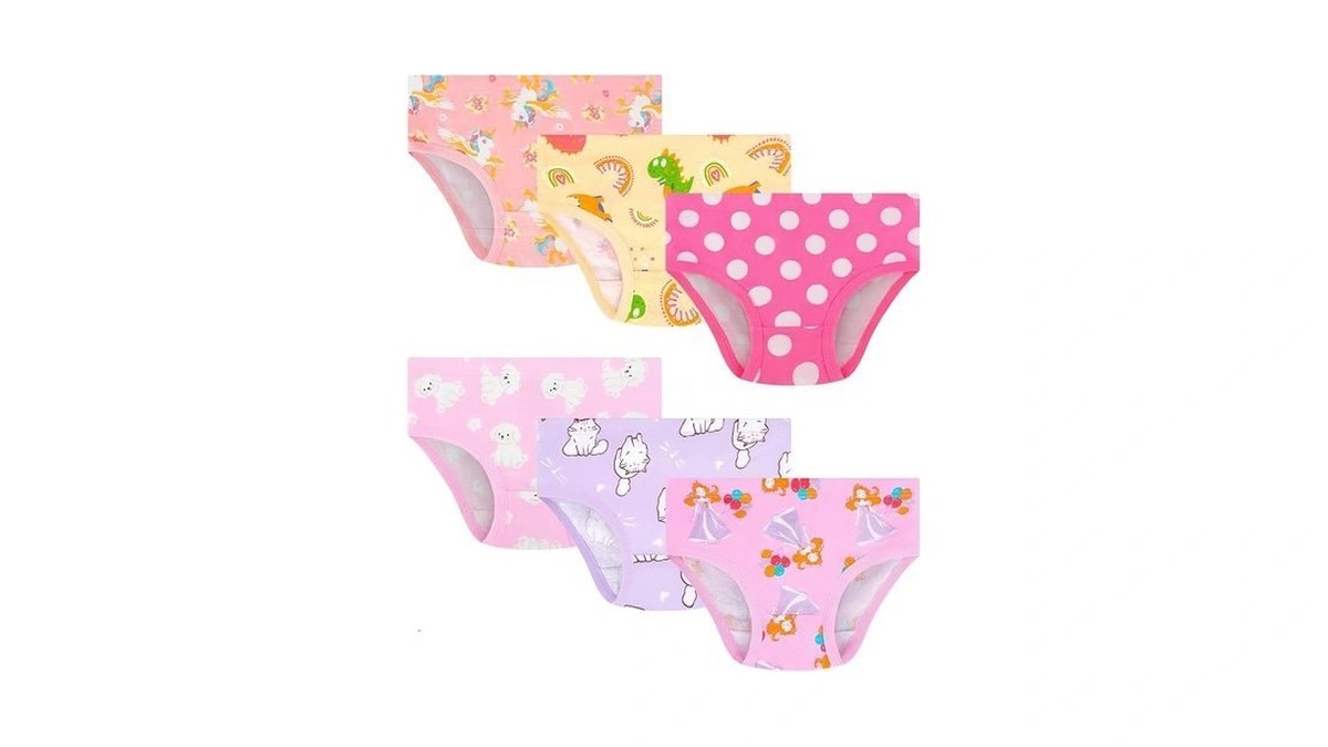Jahsiyi Girls Underwear 100% Cotton Panties Kids Dinosaur Underpants Toddler