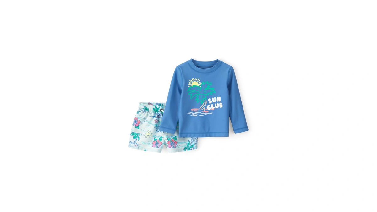 Carter's Boy 2-piece Rashguard Trunk Set, Blue, 9m