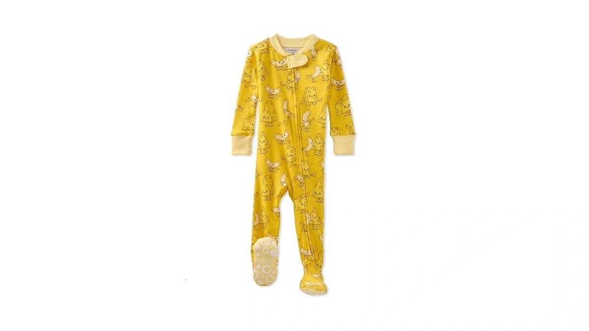 Butterblu Cruz Snug-fit Footed Pajamas 100% Organic Cotton Zip Front