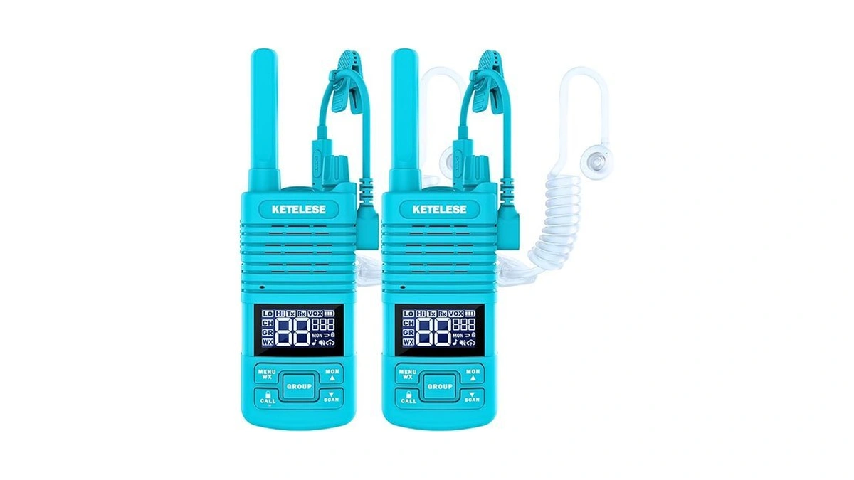Ketelese T1 Walkie Talkies Long Range With Acoustic Tube Earpiece,