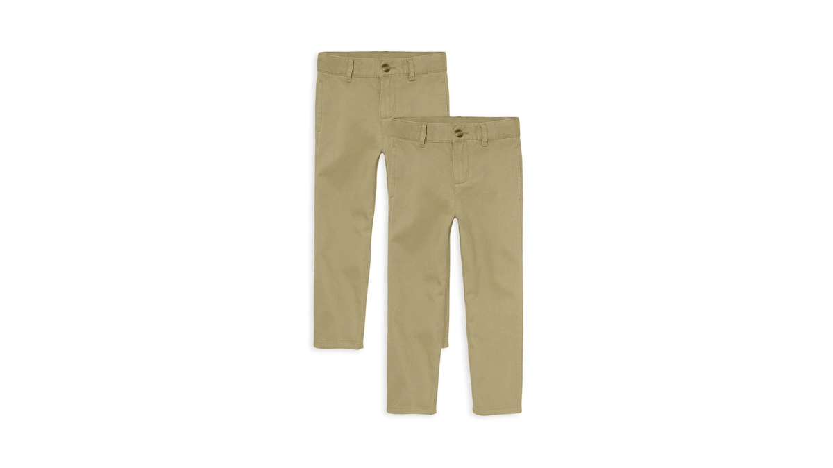 The Children's Place Boys Stretch Chino Pants,flax 2 Pack,7