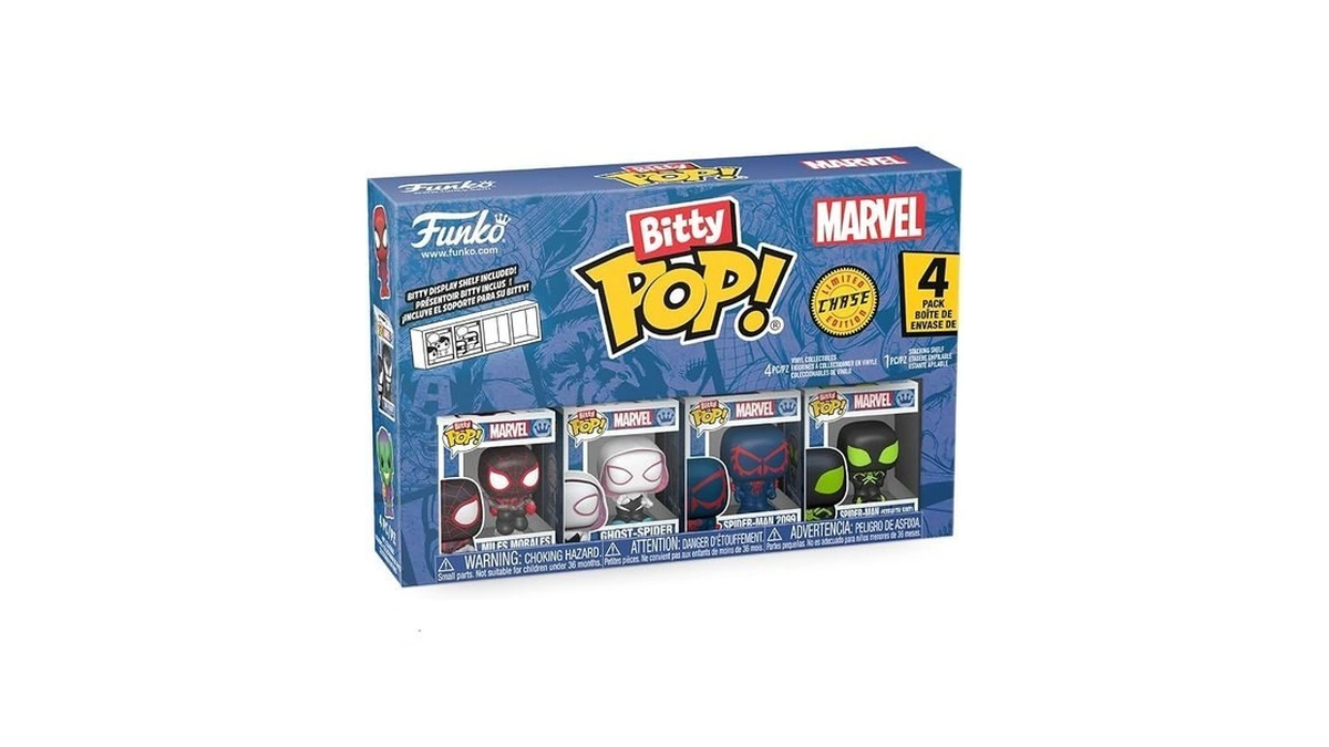 Funko Pop! Bitty: Spider-man - Miles Morales, Ghost Spider, Spider-man