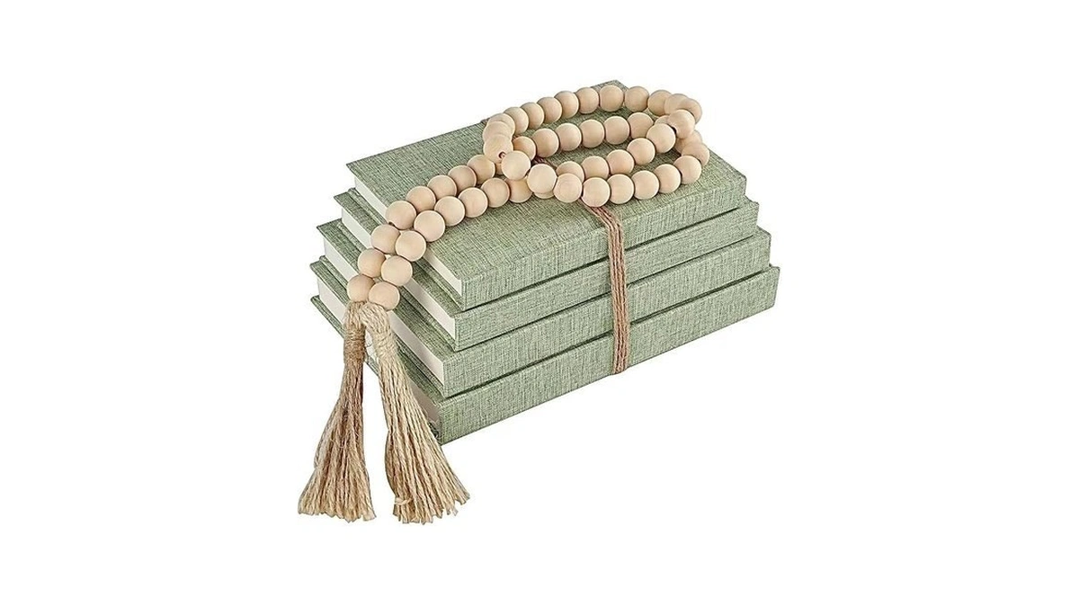 Linen Covered Decorative Books 4 Pieces, Neutral Home Decor Coffee