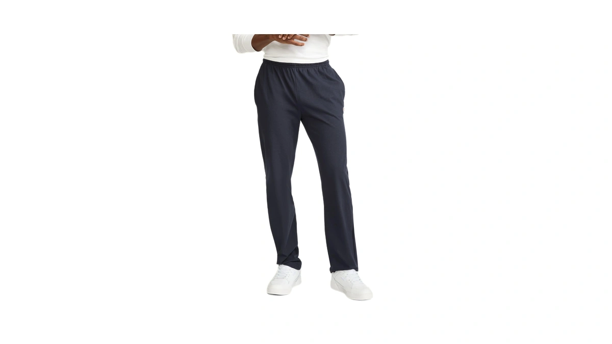 Champion Men's Open-bottom Lounge Pants, Standard Fit, Lightweight 100% Cotton,