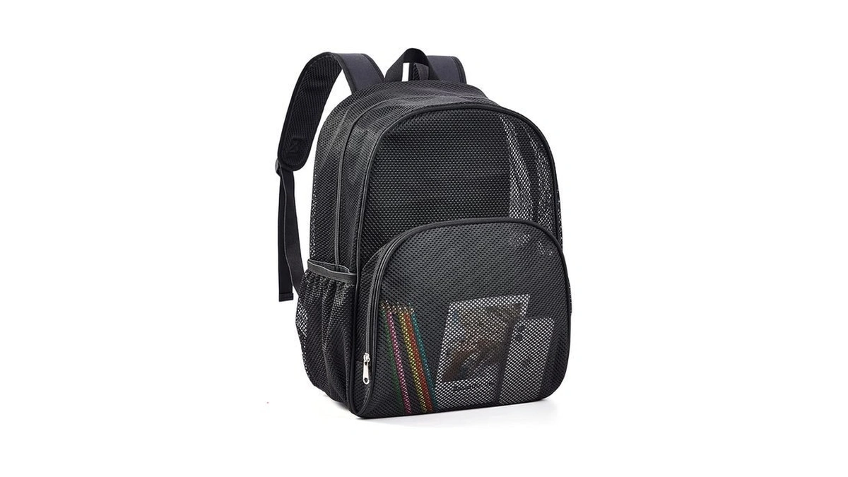 Covax Mesh Backpack For School, Heavy Duty Mesh Bookbag, Semi-transparent