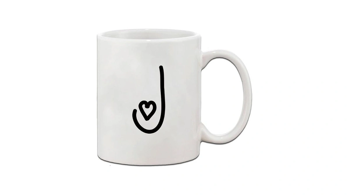 Speedy Pros J Love Hearts Initial Monogram Personalized Letter J