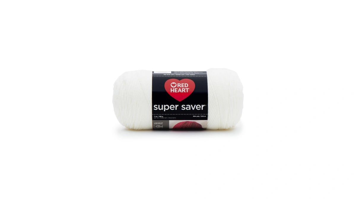 Red Heart Super Saver Yarn, Soft White