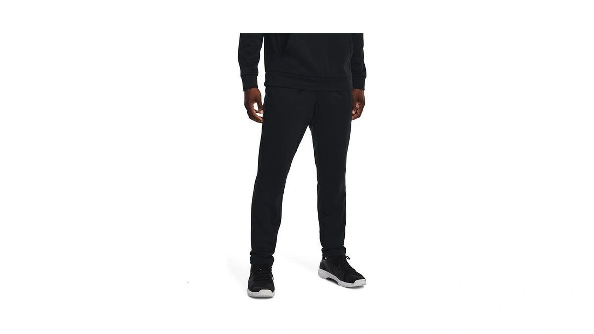Under Armour Mens Armourfleece Straight Leg Pant, (001) Black /