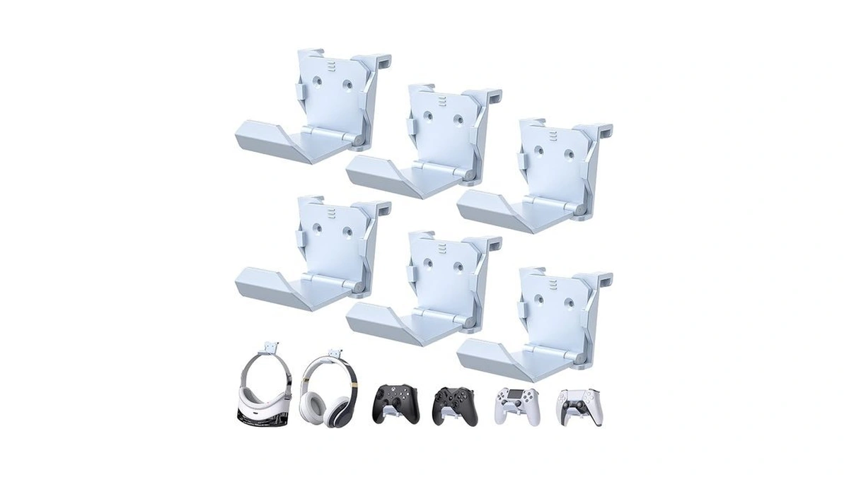 Ps5/ps4/xbox/switch Controller Mount - Adhesive Holder & Headset Stand For