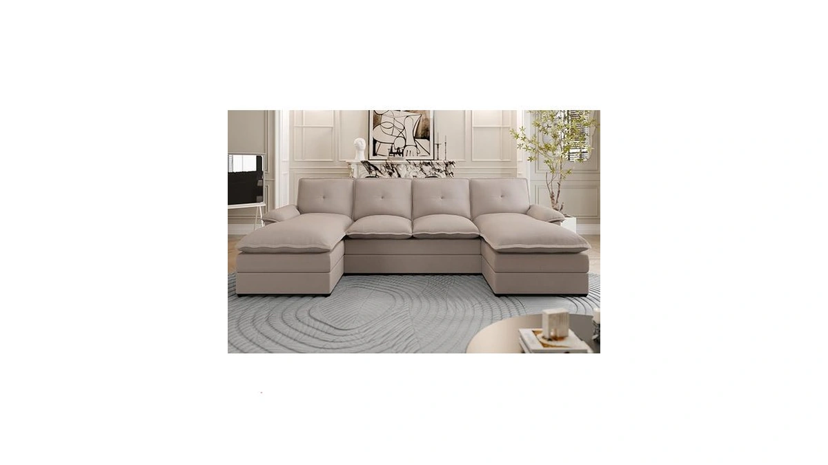 110" Sectional Couches For Living Room,4 Seat U Shape Modular