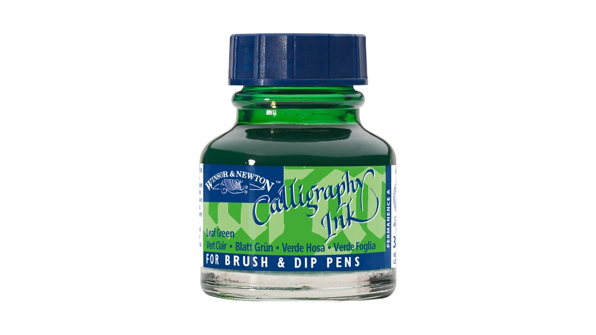 Winsor & Newton Calligraphy Ink, 30ml (1-oz) Bottle, Leaf Green
