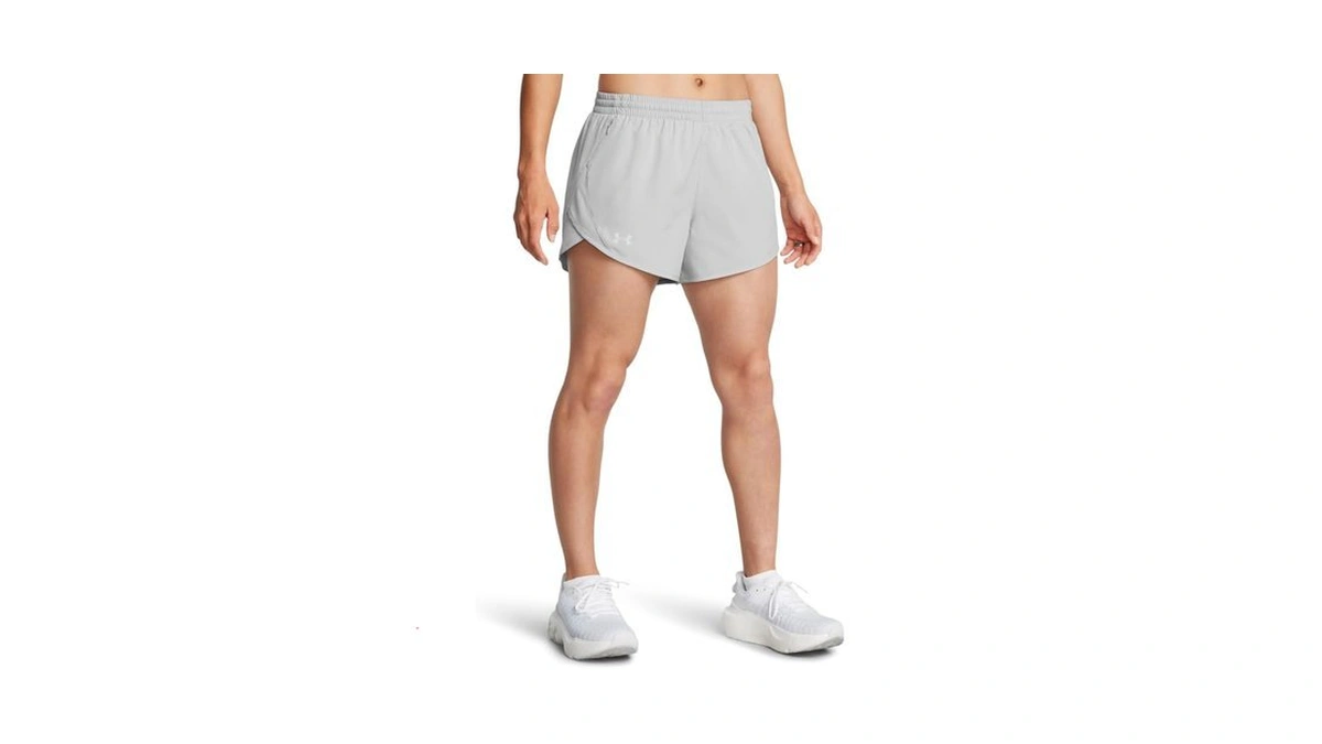 Under Armour Womens Fly By Heathered Shorts, (011) Mod Gray