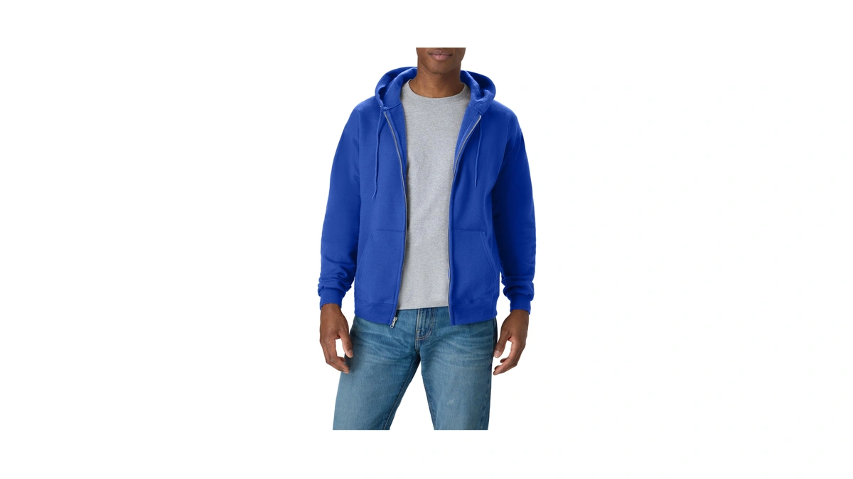 Hanes Mens Hoodie, Ecosmart Fleece Full-zip Zip-up Hooded Sweatshirt For