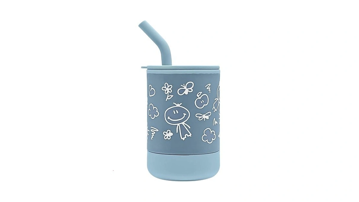 Xccme Silicone Baby Cups With Straws And Lids,5 Oz Food