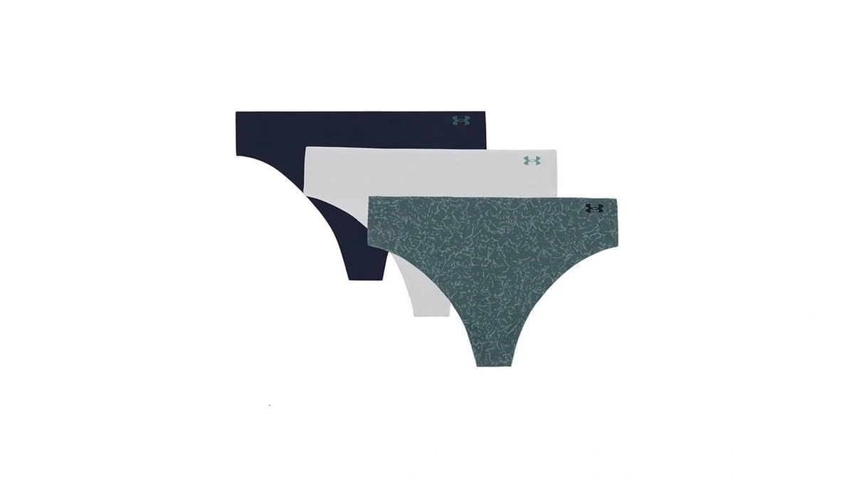 Under Armour Women's 3-pack Pure Stretch No Show Thong Underwear,