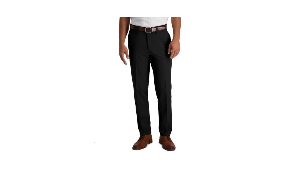 Haggar Men's Cool 18 Pro Slim Fit Flat Front Casual