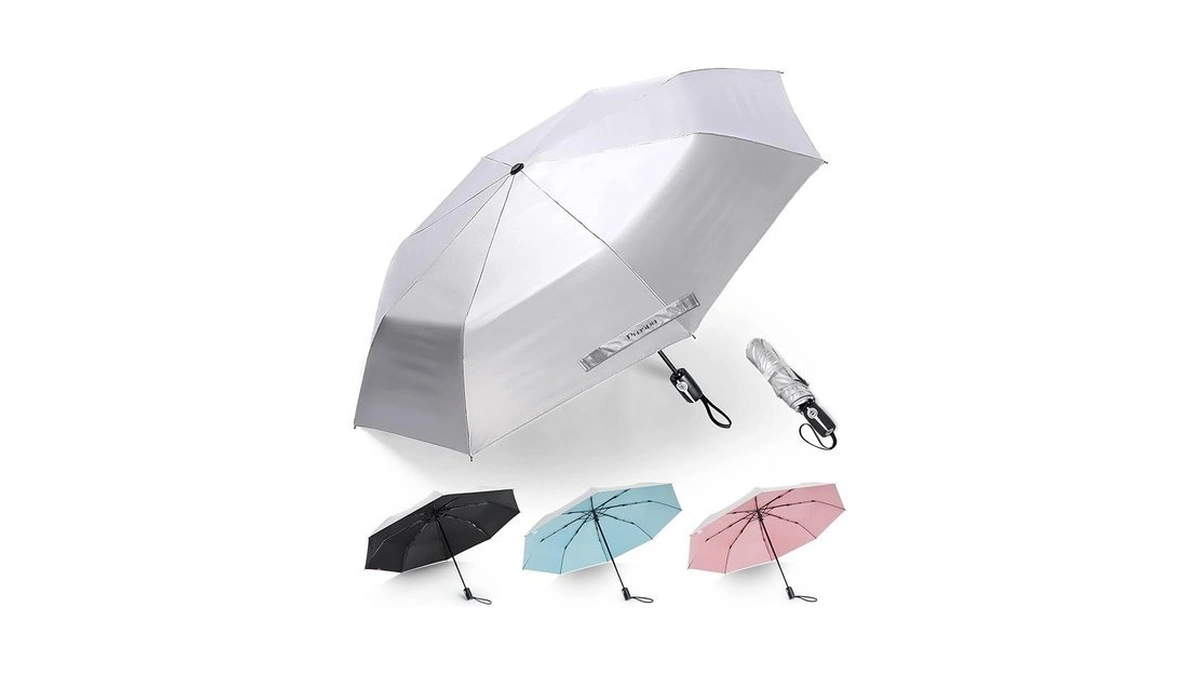 Prospo Upf 50+ Uv Protection Umbrella For Sun & Rain,