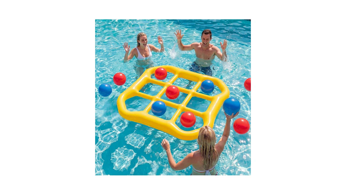 Mcgskl Pool Toys Pool Games, Inflatable Tic-tac-toe Pool Toy With
