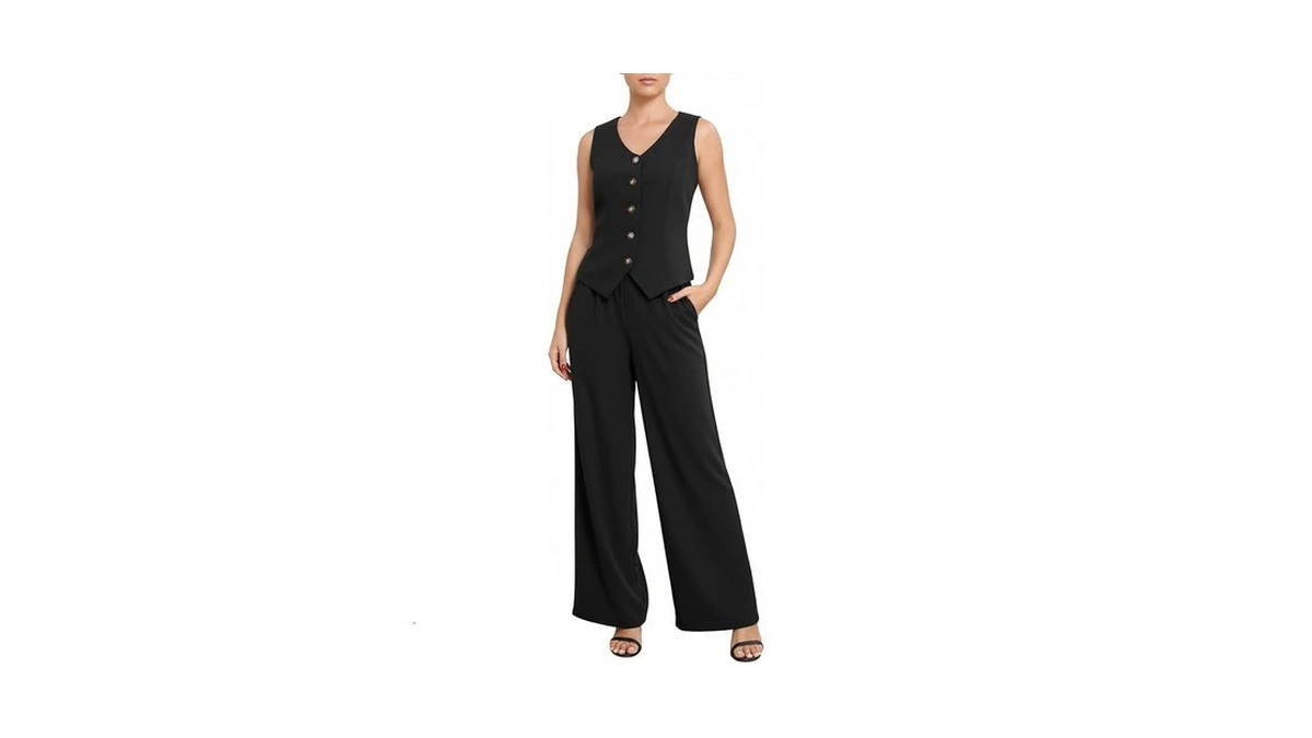 Outfeel Womens Vest Sets Summer 2 Piece Outfits Elegant Blazer