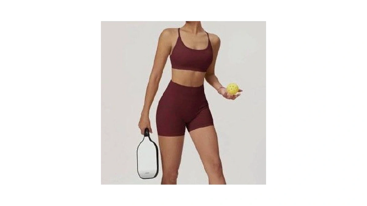 2 Piece Seamless Athletic Sets For Women Criss Cross Sports