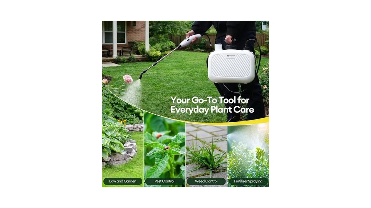 Maygrove 2 Gallon Electric Garden Sprayer, Battery Powered Sprayer With
