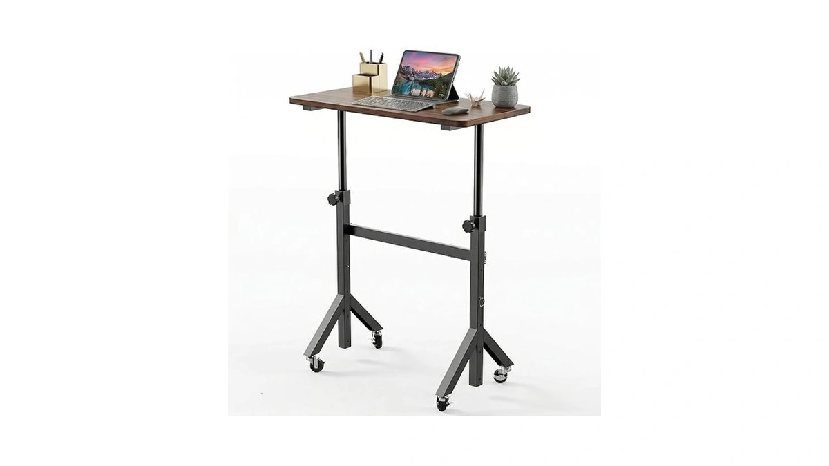 Huanuo 32'' Small Standing Desk Adjustable Heigh, Mobile Stand Up