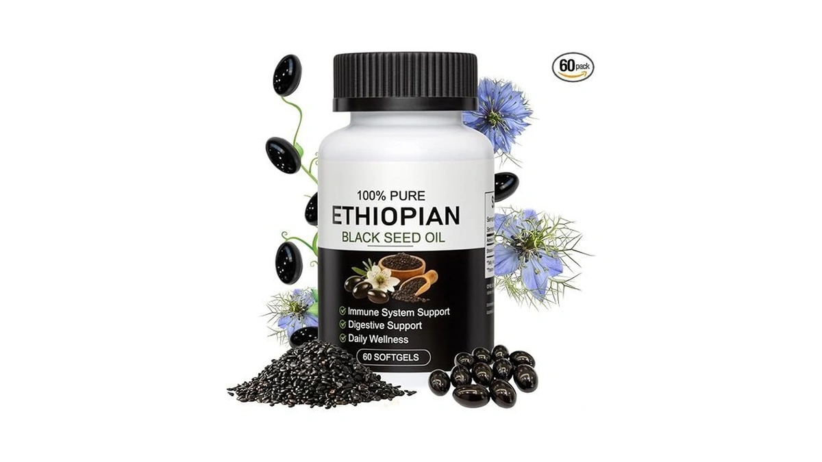 Aaenouicfs Ethiopian Black Seed Oil Softgels ，purely Nutrient Ethiopian Black