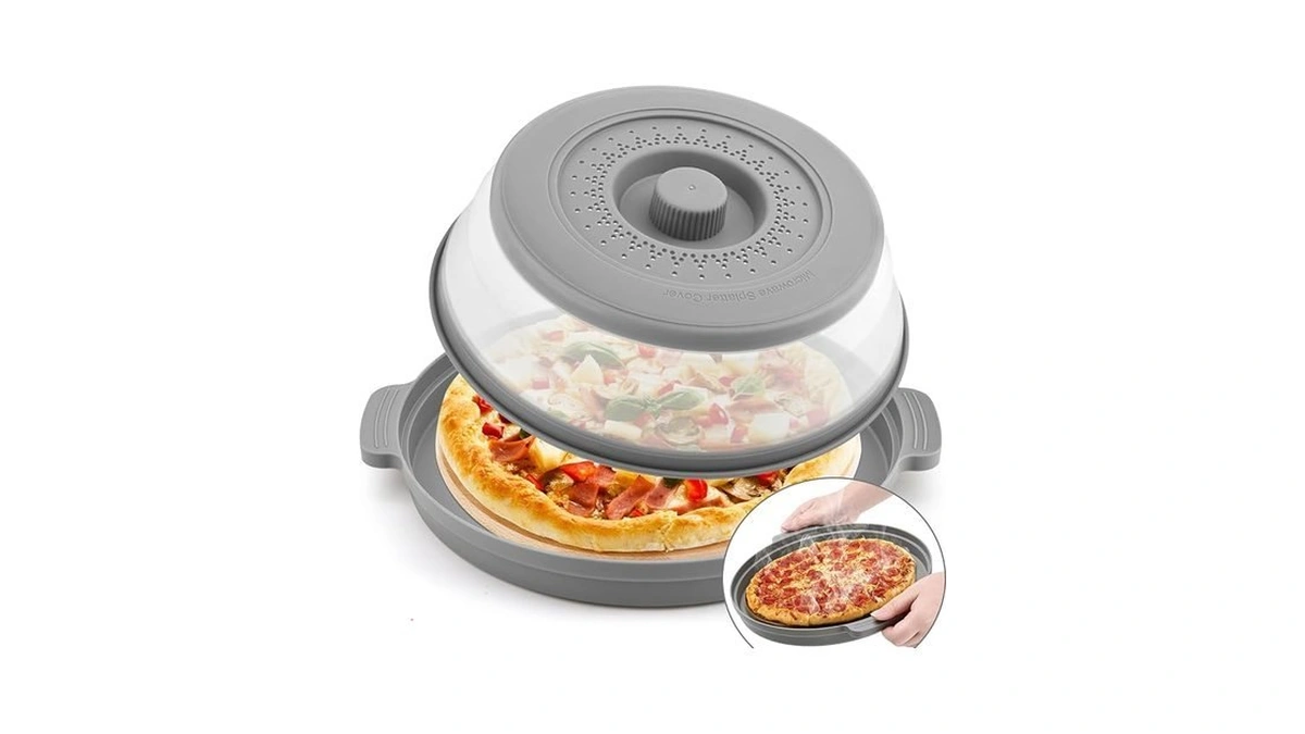 Microwave Splatter Cover & Anti-scald Plate,collapsible Plastic & Silicone Microwave