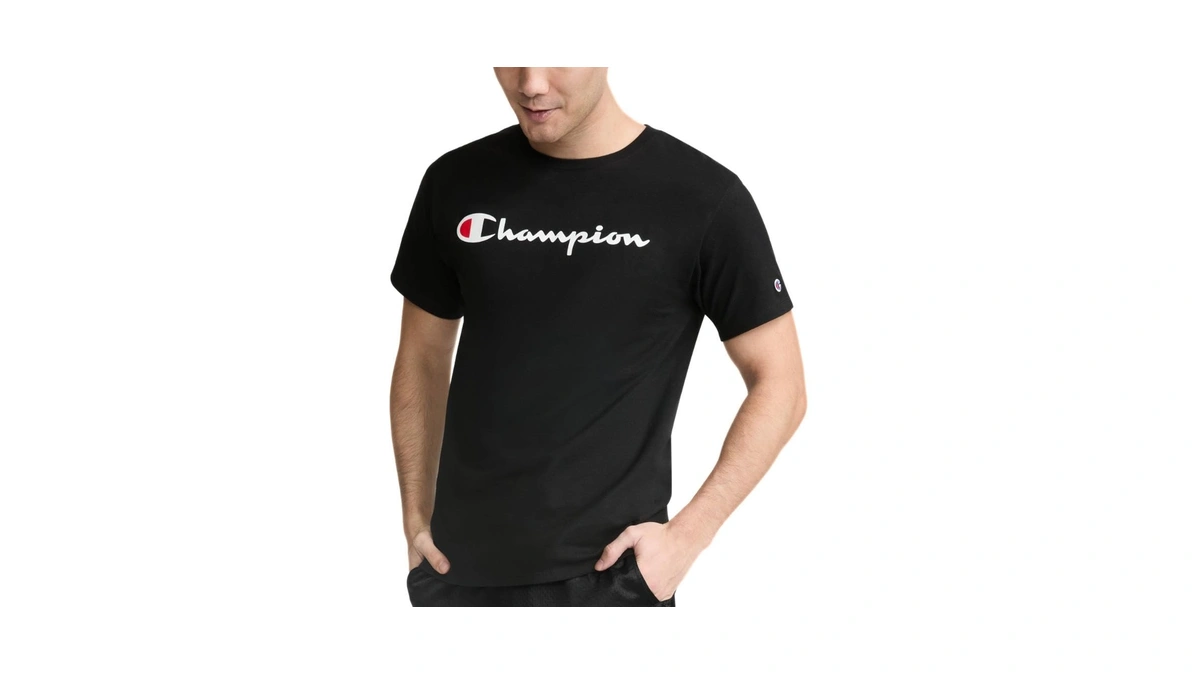Champion Men's Graphic Short Sleeve T-shirt, Standard Fit, Classic Script