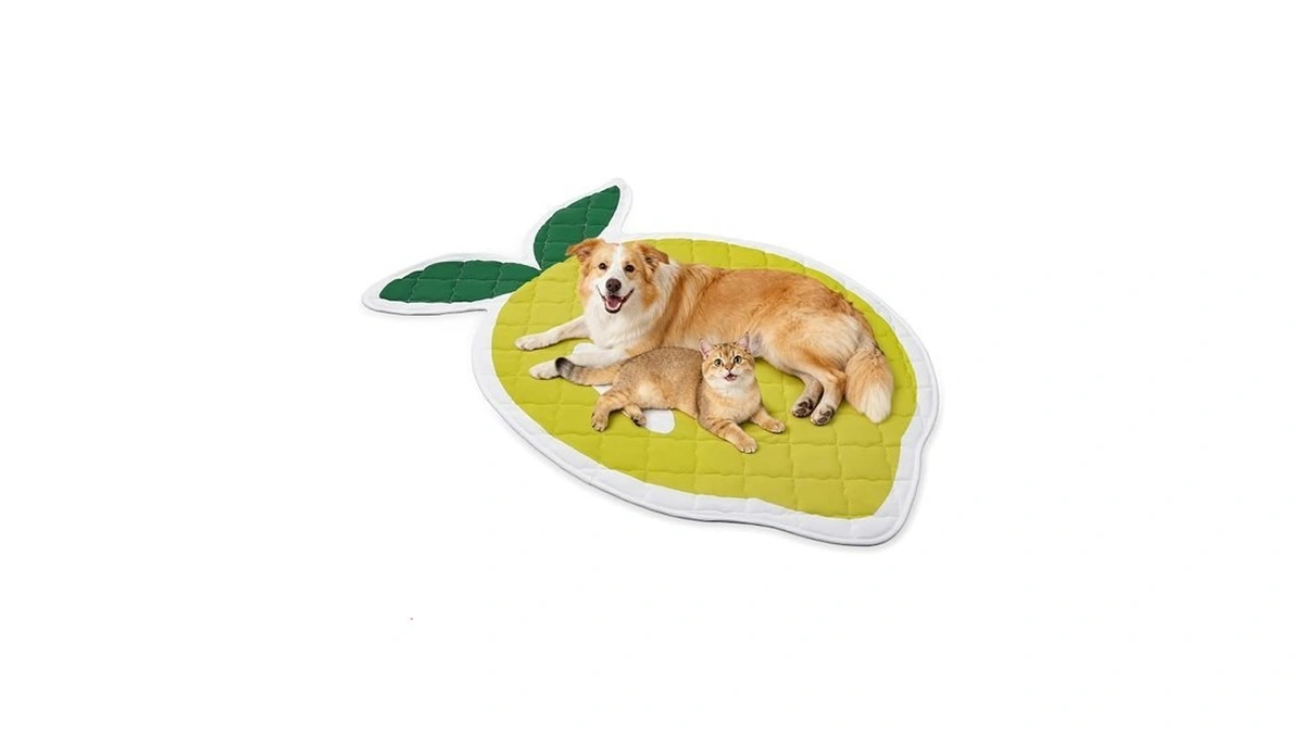 Loobani Dog Cooling Mat 40"x60"- Cute Lemon Design Cooling Mat