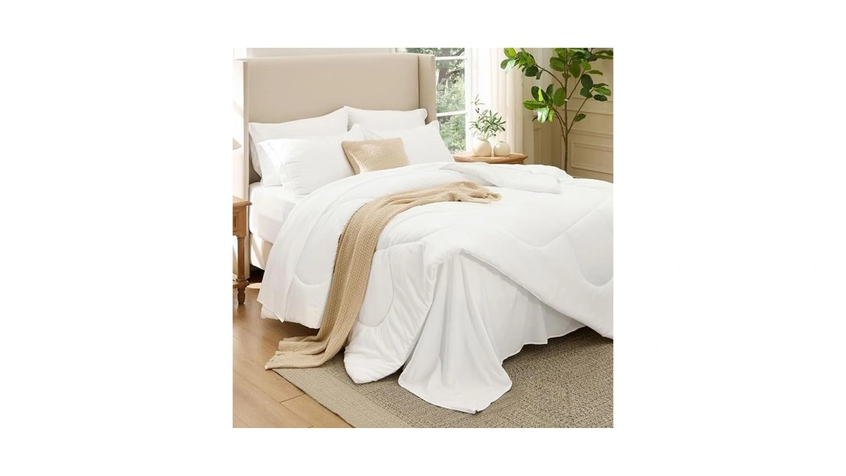 Bedsure 7 Pieces King Comforter Set Premium Series, Hotel Luxury