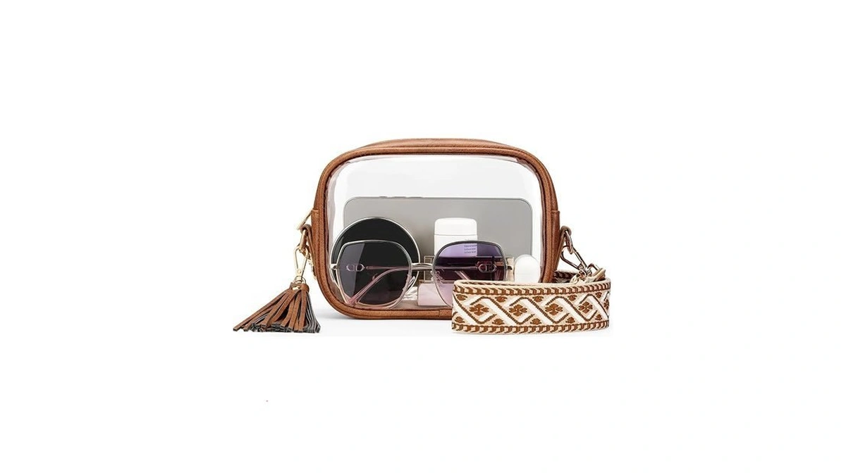 Yarnic Clear Bag Stadium Approved, Pvc Transparent Crossbody Purse Small