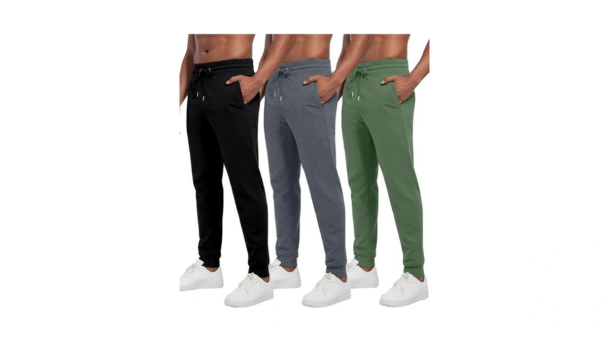 White Peak Trading Company Mens Sweatpants With Pockets, 3 Pack