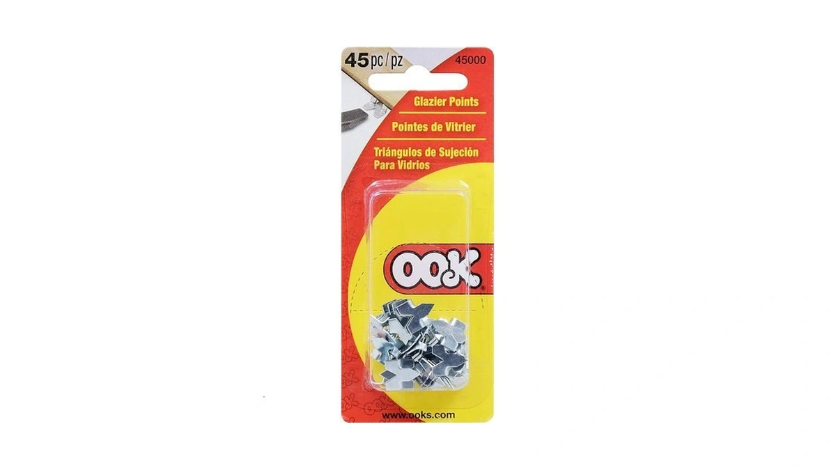 Ook Glazing Push Points, Glazier Points, Steel, Zinc Finish (45