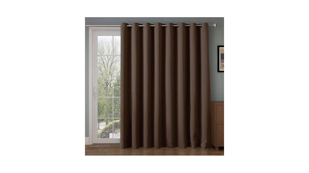 Rose Home Fashion Blackout Sliding Door Curtains, Room Darkening Thermal