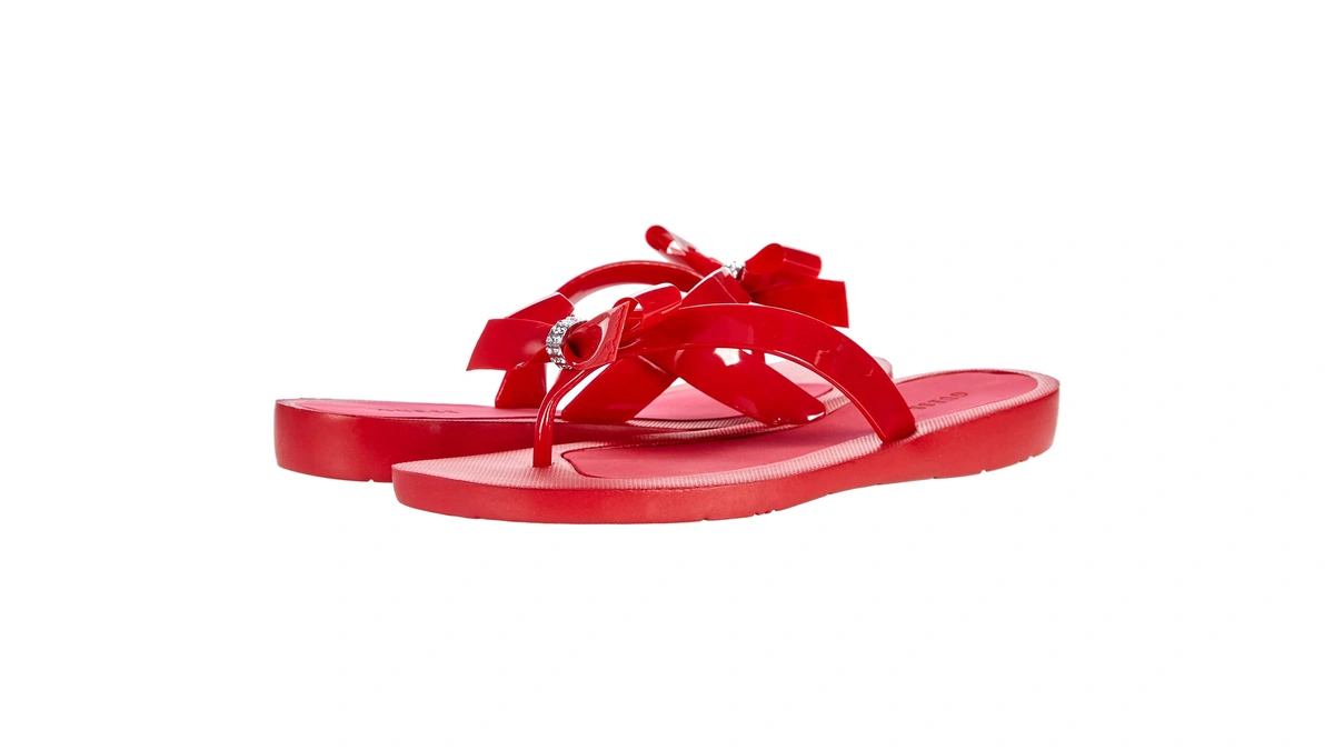 Guess Women's Tutu22 Flip Flop, Red Multi, 11