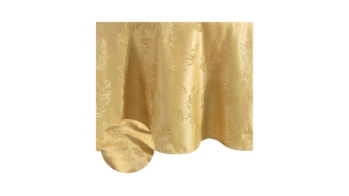 Elrene Home Fashions Elegant Woven Leaves Jacquard Damask Wrinkle Resistant
