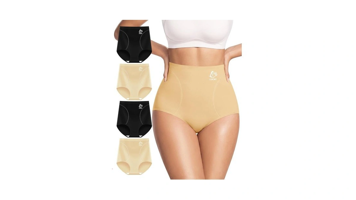 Miotan Women's Underwear 4 Pack Tummy Control High Waisted Ladies