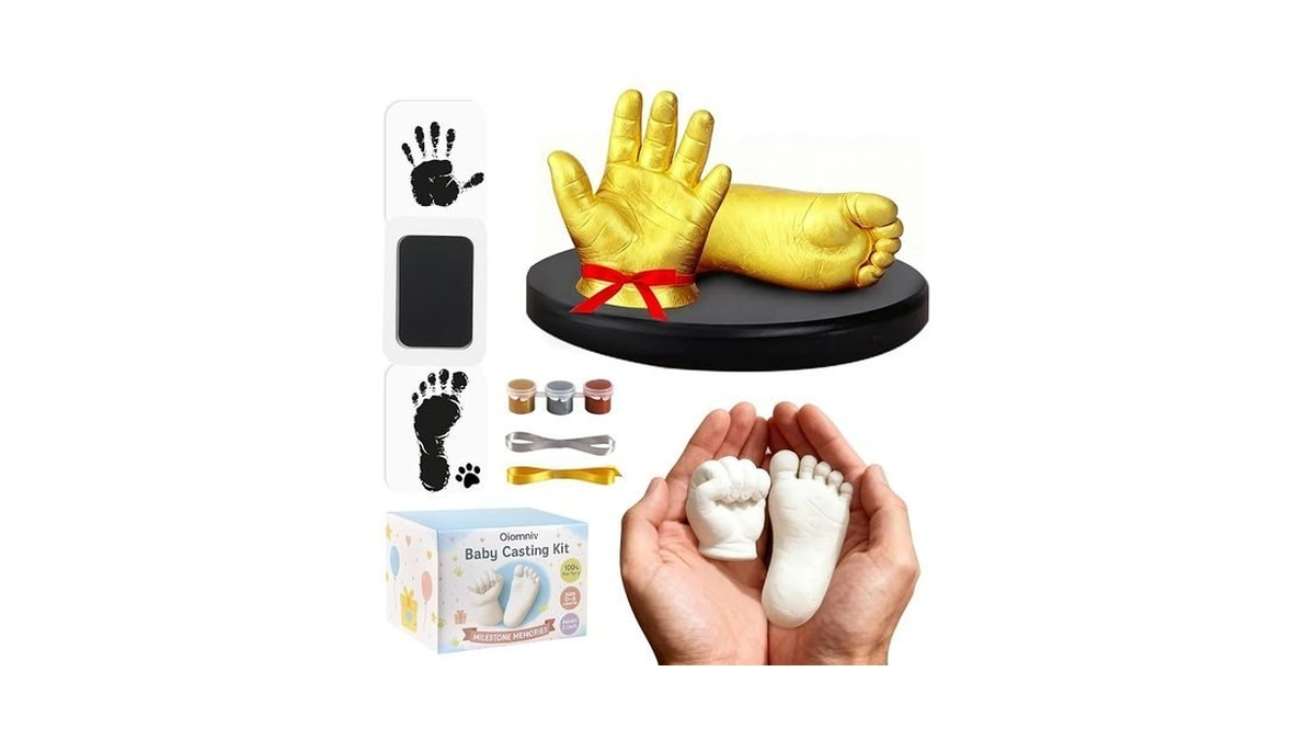 Oiomniv Baby Casting Kit Hand And Feet, 3d Newborn Keepsake