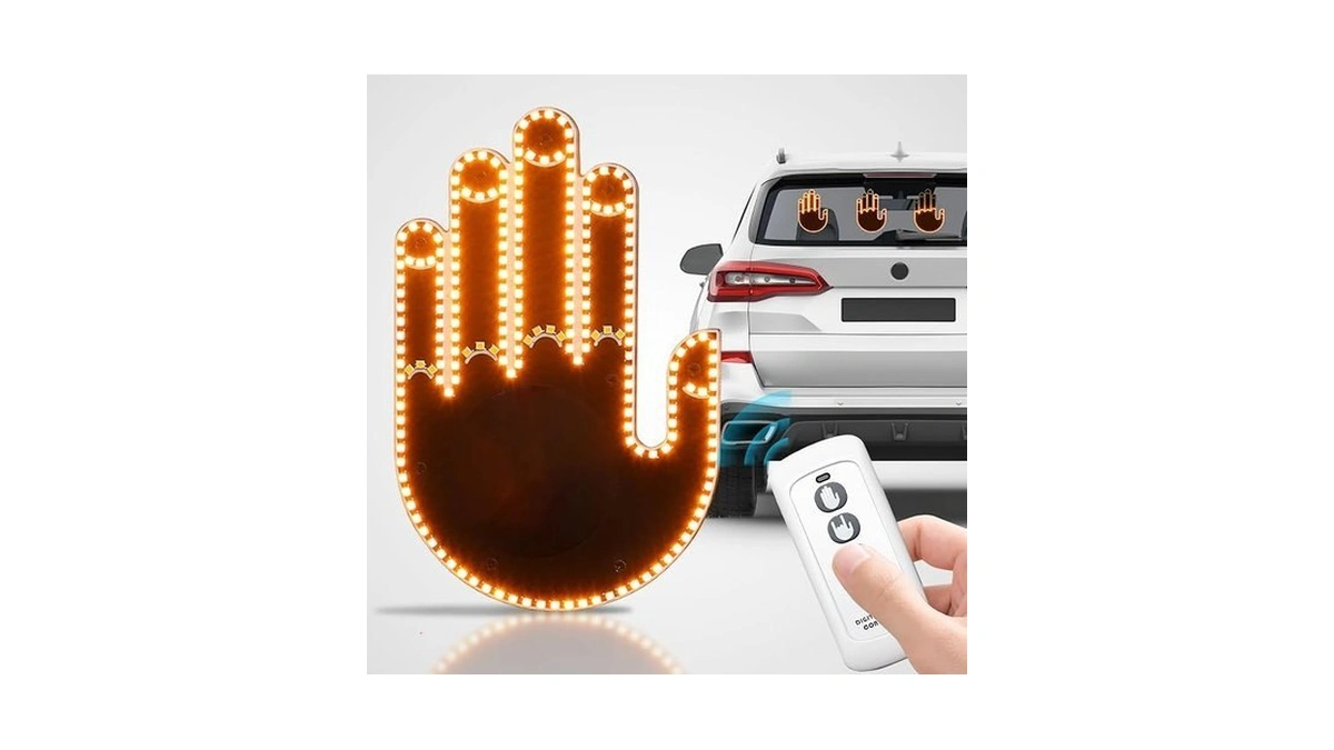 Qeeanmo Hand Gesture Light For Road Rage Led Sign For