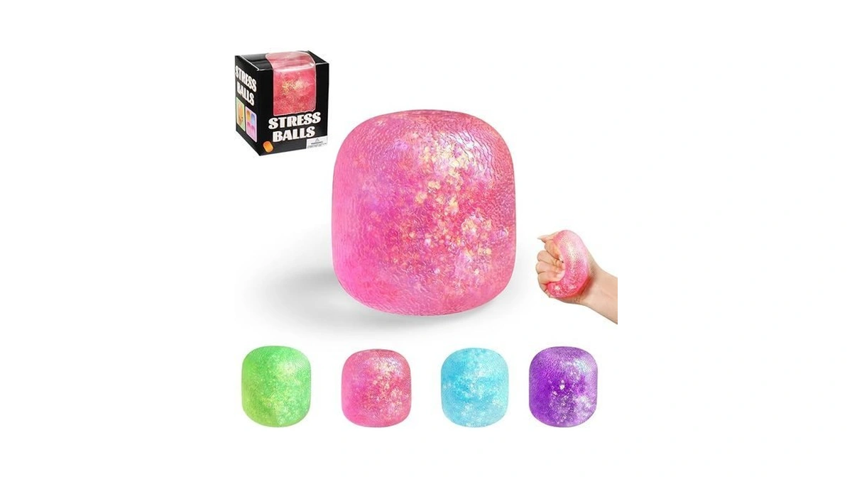 Gumdrop Squishy, Sugar Slow Rising Squishy Fidget Toys, Glitter Textured