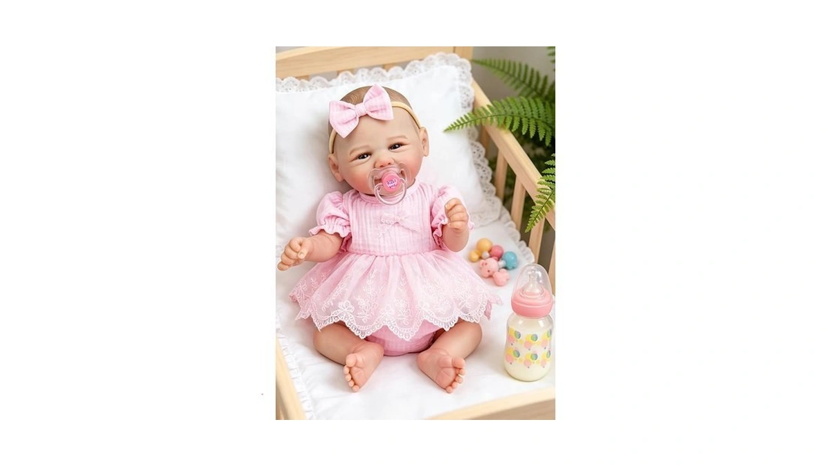 Ekokiz Realistic Reborn Baby Doll, 20-inch Lifelike Weighted Newborn Girl,
