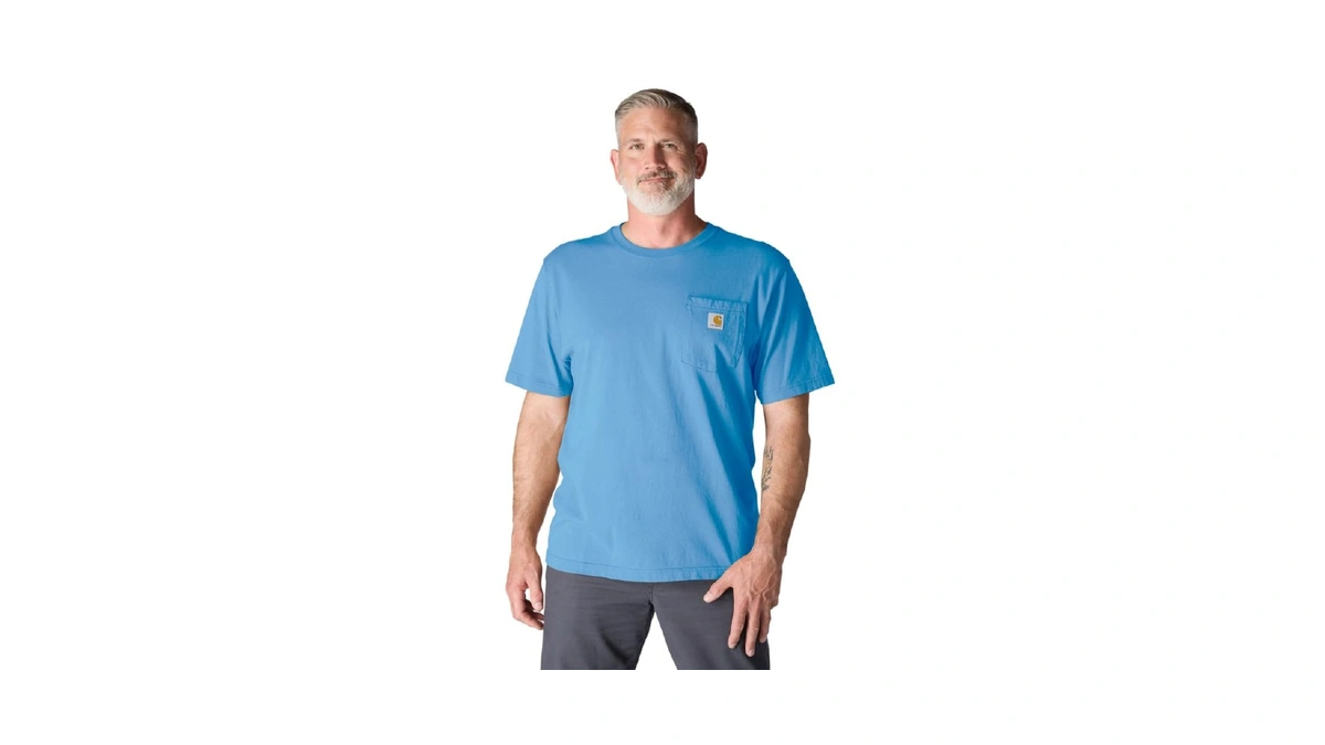 Carhartt Men's Iconic K87 Pocket T-shirt, Tranquil Blue, X-large Tall