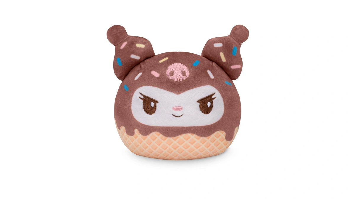 Teeturtle Reversible Sanrio Kuromi Plushie 4-inch Ice Cream Two-sided Flip